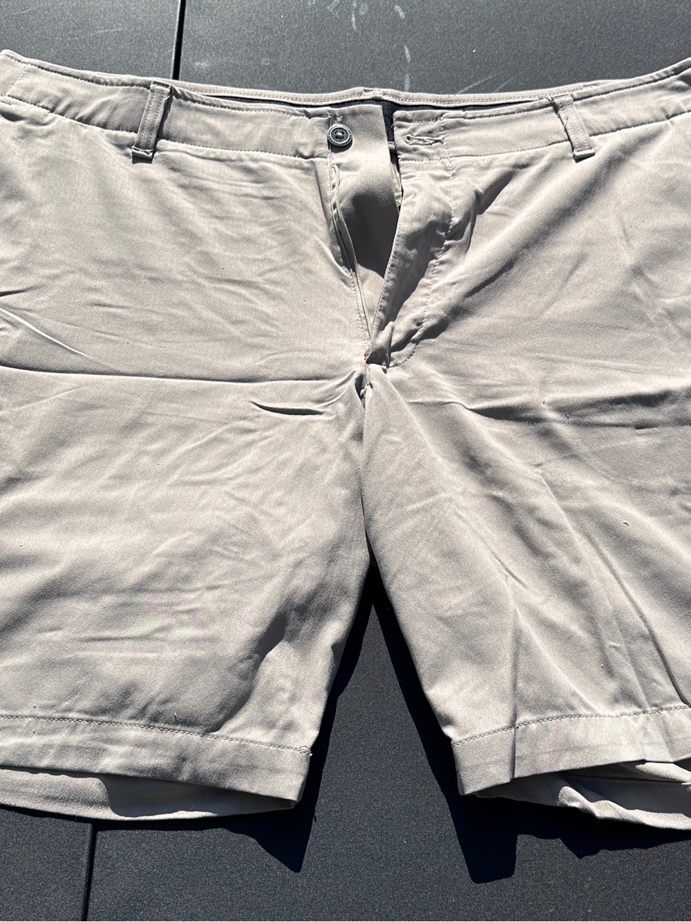 Under Armour Men's Flat-Front Chino Shorts - Beige